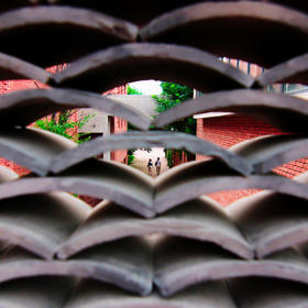 红砖青瓦里的爱情——摄于北京红砖美术馆。...